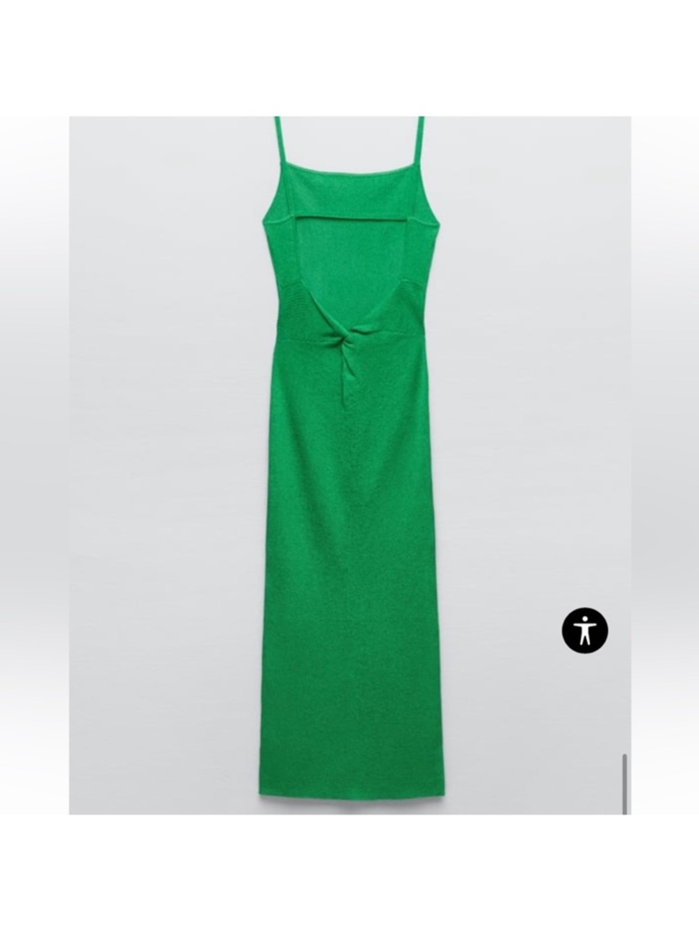 Zara Emerald Green Backless shimmer Dress - Picture 4 of 7